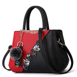 Embroidered Messenger Bags Women Leather Handbags Bags for Women 2020 Sac a Main Ladies Hand Bag Female bag new