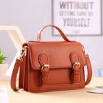 Vintage Satchels Women's Handbag Ladies Shoulder Bag Brand Designer PU Leather Female Crossbody Messenger Bags Top Handle Purse